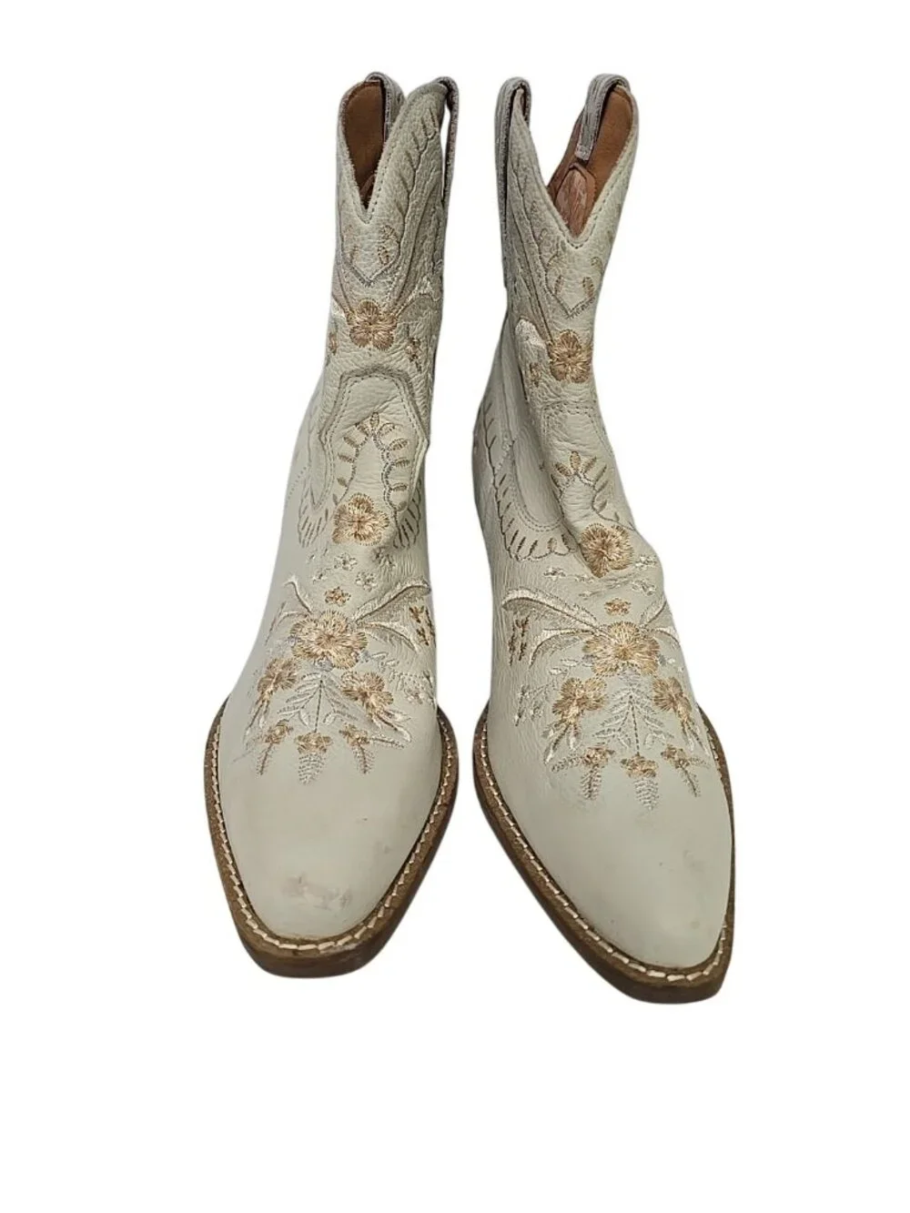 Dingo Women's Primrose Snip Toe Western Ankle Boots DI748 White-Floral Size 11M - Picture 6 of 9